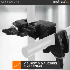 Walimex Doppel-Superklemme 100 x 100 x 180 mm mit 5/8 Spigot, Klemmbereich 10-60 mm