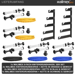Walimex 5-fach Hintergrund Wandmontageset, 5er Set