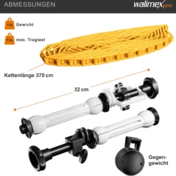 Walimex 5-fach Hintergrund Wandmontageset, 3er Set