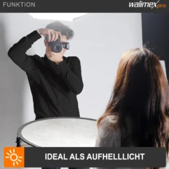Walimex Faltreflektor gold-/silberfarben 56 cm, Reflektor faltbar, ideal für Fotografie, Foto-Reflektor zweifarbig für warme und kühle Lichtcharakteristik