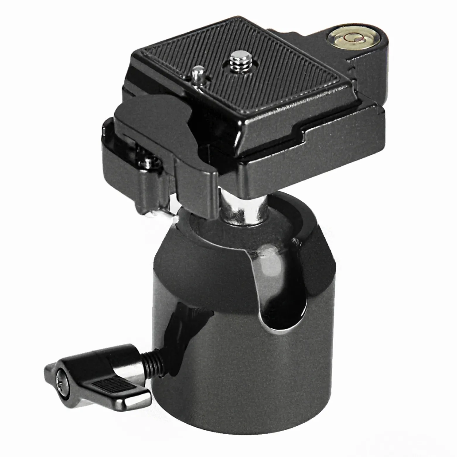 Walimex FT-002H Pro-Kugelkopf, hochwertiger Stativkopf mit Schnellwechselplatte, ideal für Einbeinstativ, Stativ-Kopf mit 1/4'' Kameraanschluss & 1/4'', 3/8'' Stativgewinde