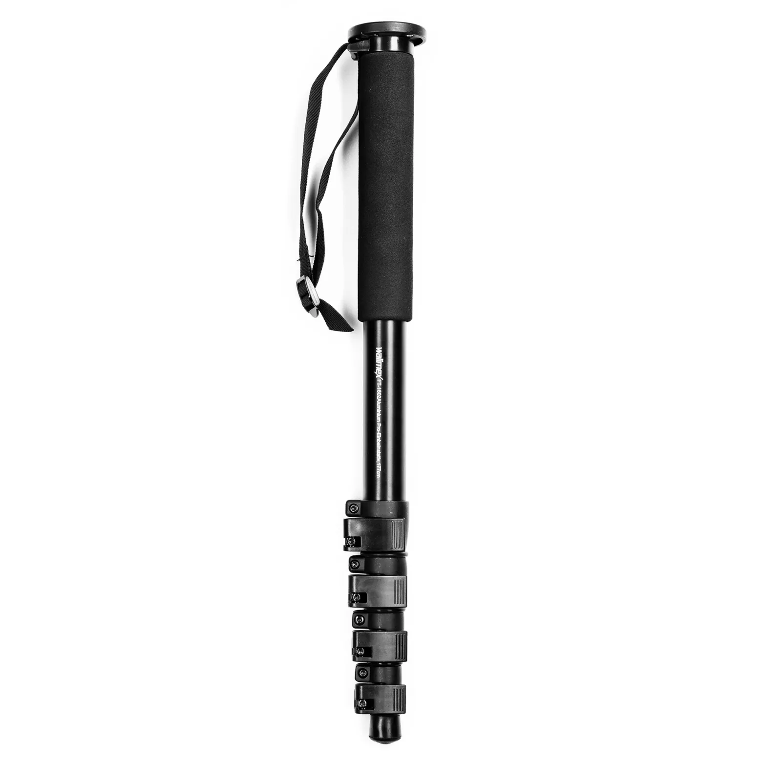 Walimex FT-1502 Pro Einbeinstativ 177 cm, robustes Fotostativ aus Aluminium, Kamerastativ mit 10 kg Traglast, Stativ für DSLR, DSLM und Kompaktkameras, inkl. Transporttasche