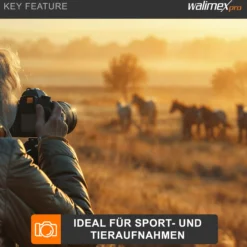 Walimex FT-1502 Pro Einbeinstativ 177 cm, robustes Fotostativ aus Aluminium, Kamerastativ mit 10 kg Traglast, Stativ für DSLR, DSLM und Kompaktkameras, inkl. Transporttasche