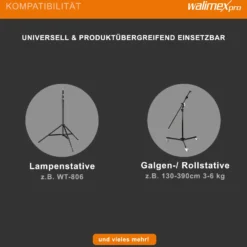 Walimex Gewicht für Stangen- und Galgenstative, 4,4 kg für optimale Beschwerung von Stativen oder Lampenständern, kompakt und transportabel, ideal für Fotostudio