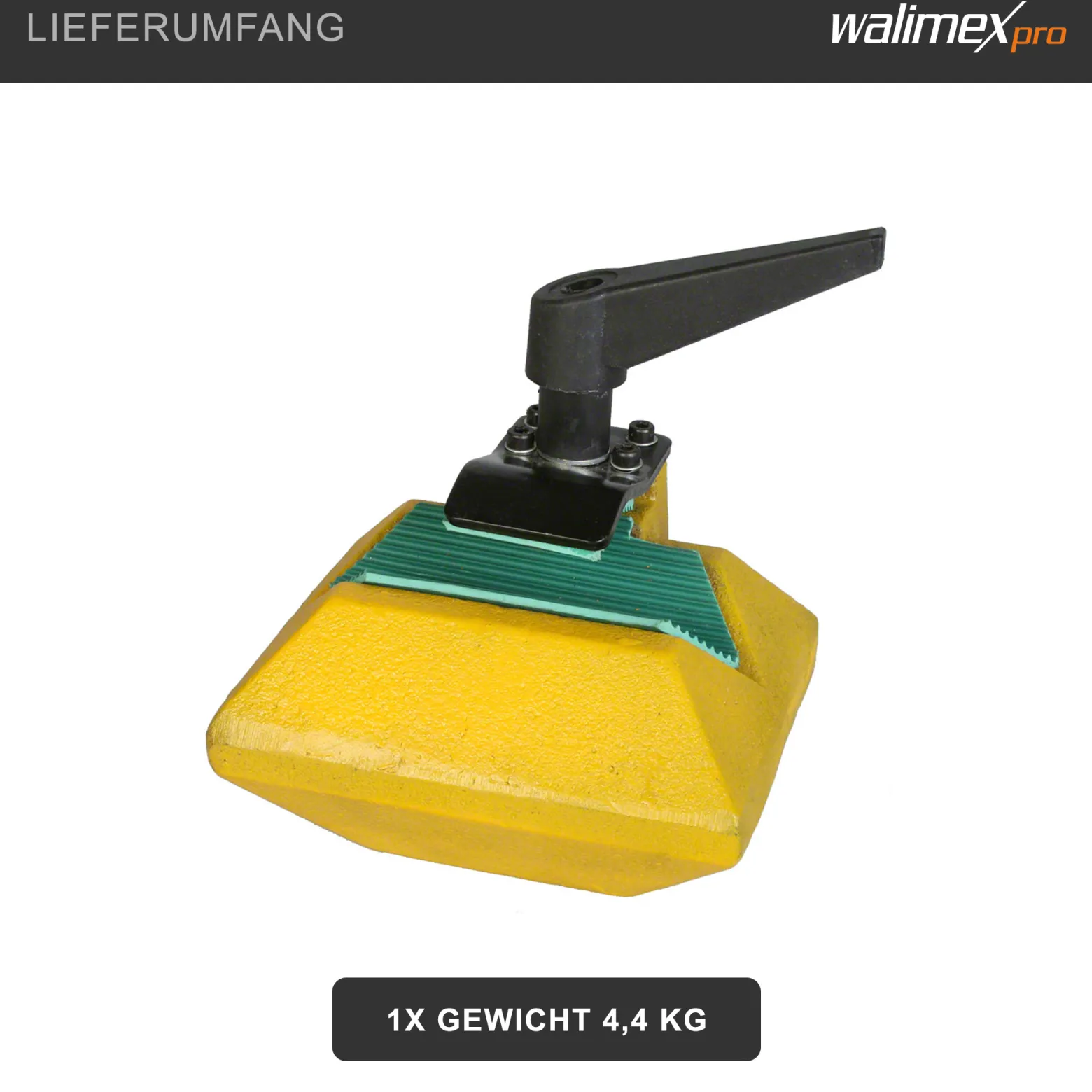 Walimex Gewicht für Stangen- und Galgenstative, 4,4 kg für optimale Beschwerung von Stativen oder Lampenständern, kompakt und transportabel, ideal für Fotostudio
