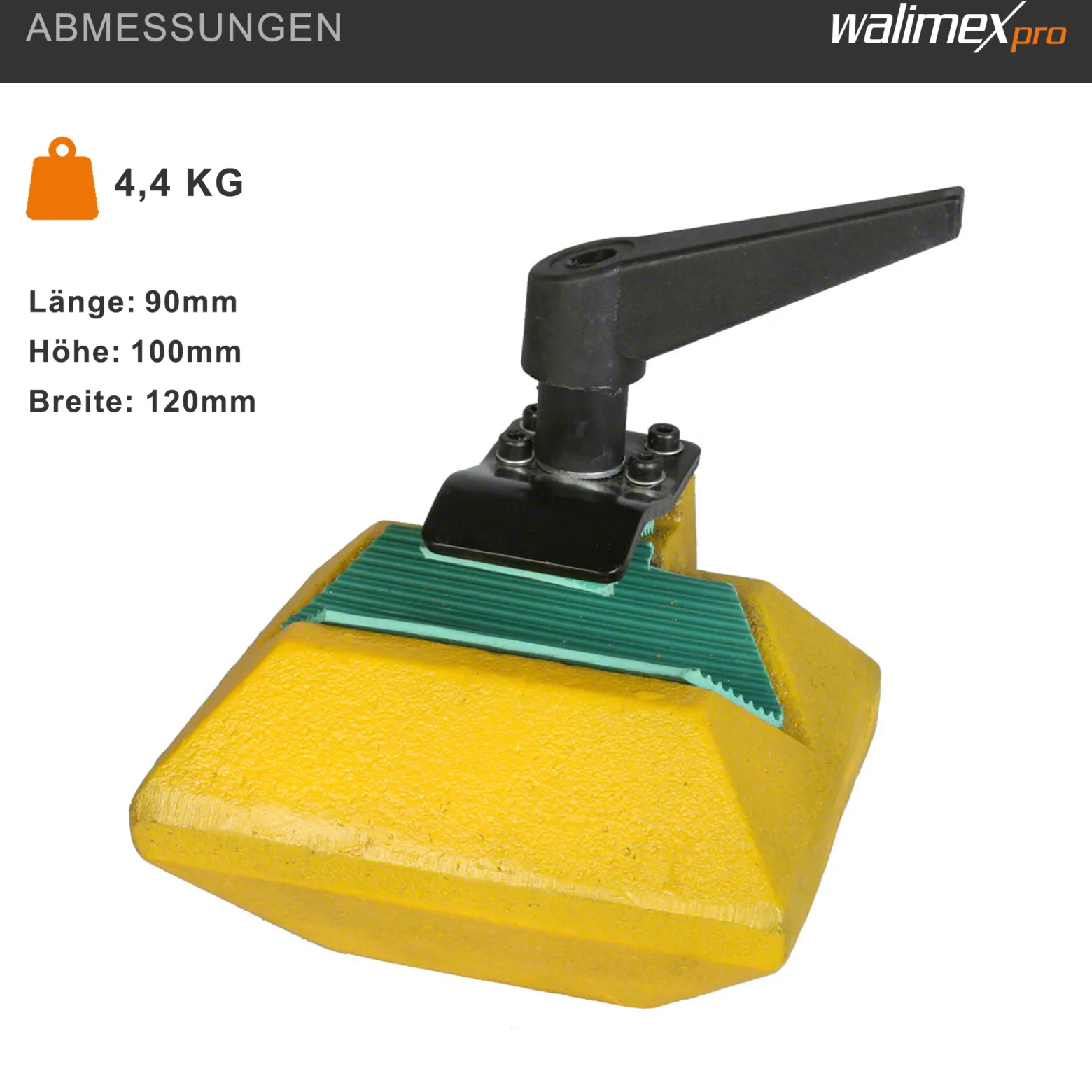 Walimex Gewicht für Stangen- und Galgenstative, 4,4 kg für optimale Beschwerung von Stativen oder Lampenständern, kompakt und transportabel, ideal für Fotostudio