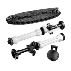 Walimex Hintergrundexpan mit Kette und Gewicht 320 x 130 x 85 mm, Farbe schwarz, für Pappkerne 45-78 mm, max. Traglast 6 kg
