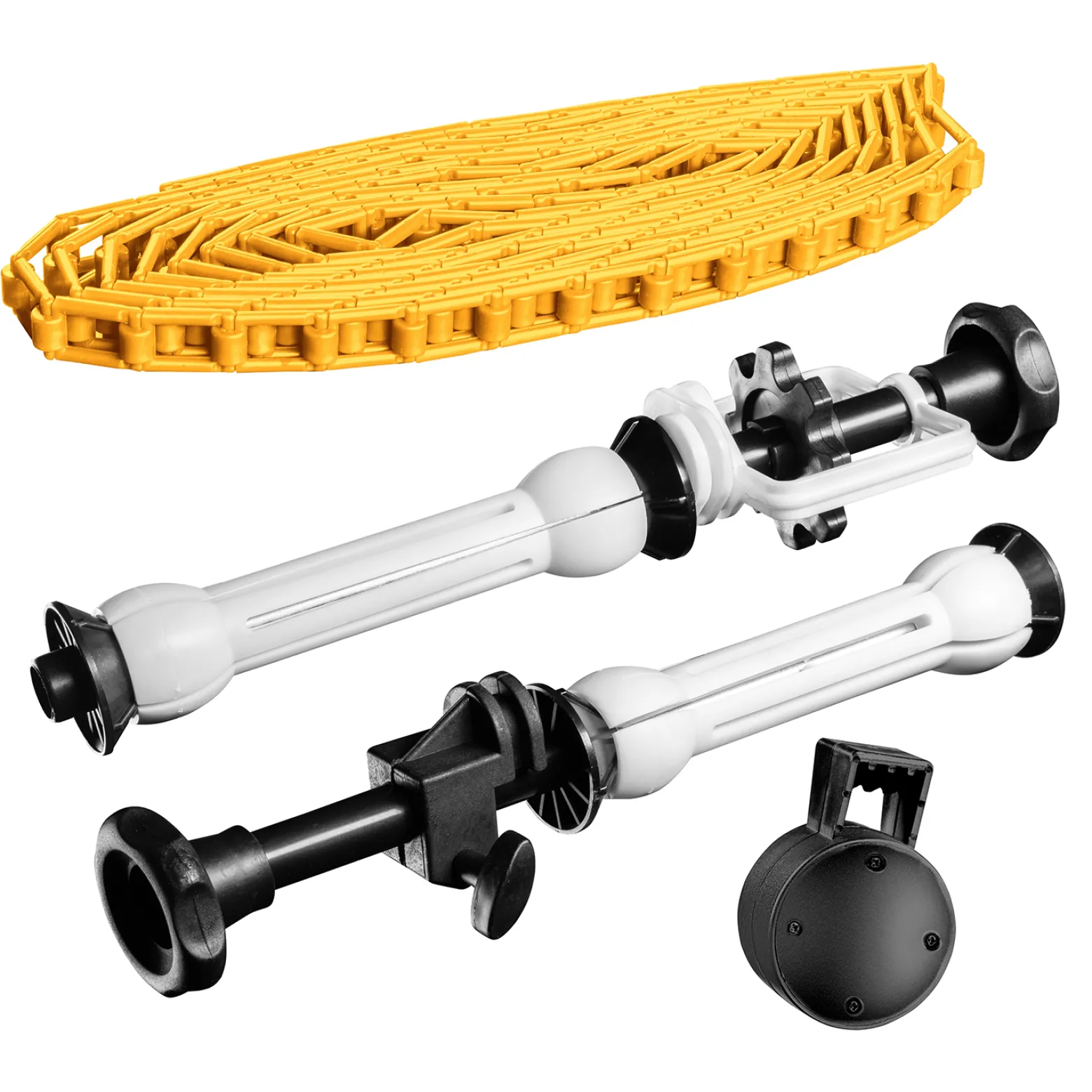 Walimex Hintergrundexpan mit Kette und Gewicht 320 x 130 x 85 mm, Farbe orange, für Pappkerne 45-78 mm, max. Traglast 6 kg