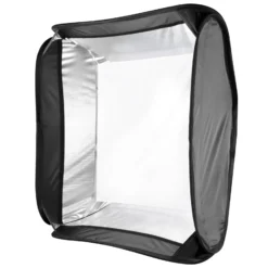 Walimex Magic Softbox 90 x 90 cm für Systemblitz, Soft Box 360° drehbar, Lichtformer für Foto und Video, inkl. Diffusor, Tasche ideal für Fotostudio