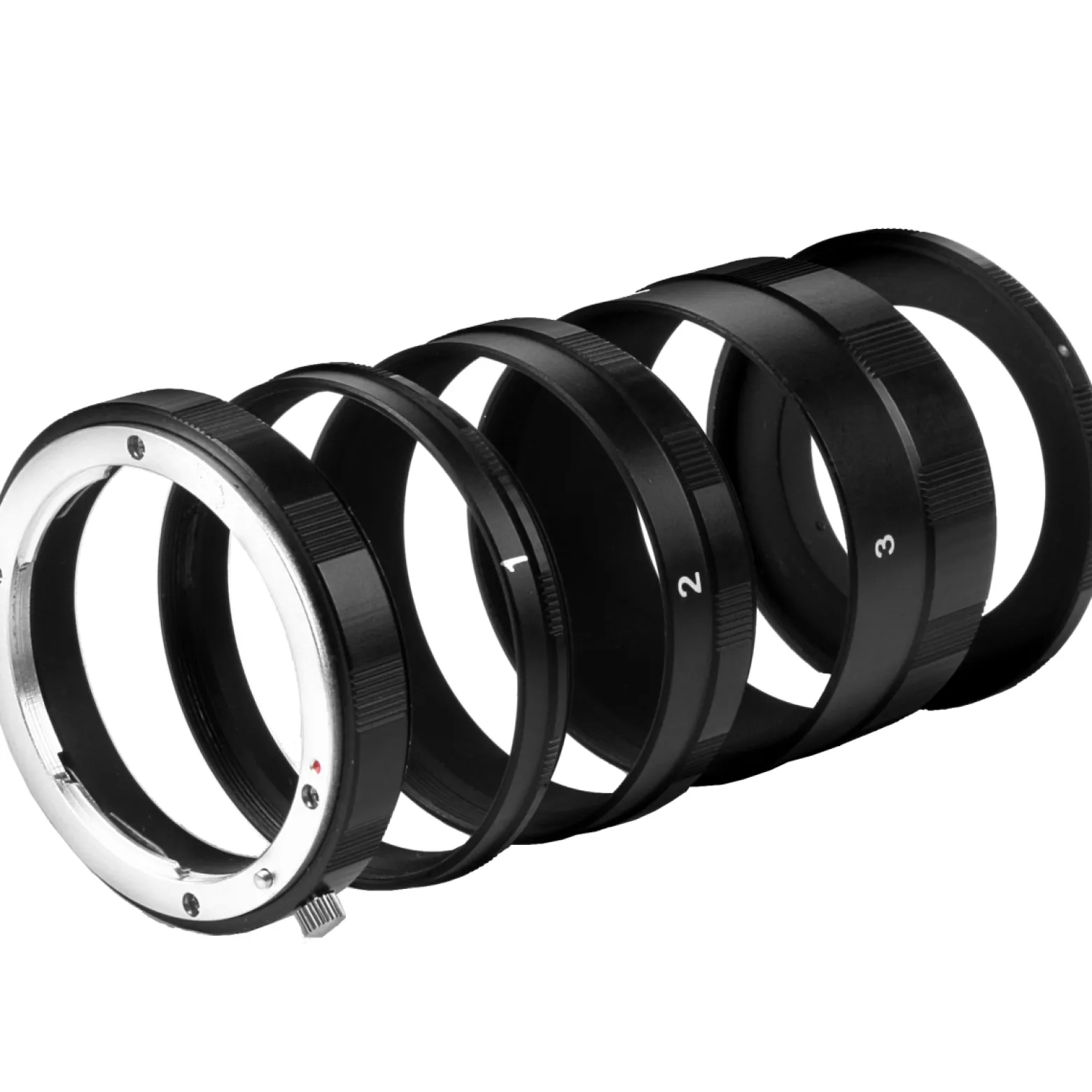 Walimex Makro Zwischenringsatz für Nikon F Bajonett 7 mm 13 mm 27 mm Set für Makrofotografie manueller Adapterring für Kamera Objektiv