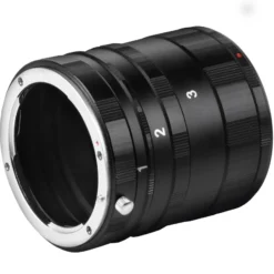 Walimex Makro Zwischenringsatz für Nikon F Bajonett 7 mm 13 mm 27 mm Set für Makrofotografie manueller Adapterring für Kamera Objektiv
