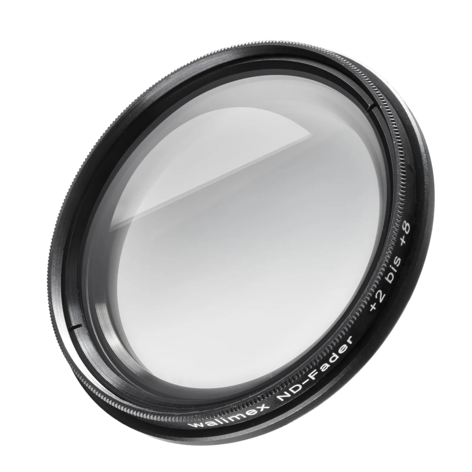 Walimex ND-Fader 77 mm +2 bis +8 Blenden – stufenlos einstellbarer Graufilter für Foto & Video, optisches Glas, Metallfassung