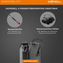 Walimex Objektivbeutel NEO 300 Modell 2011, Größe XL / 10 x 10 x 23 cm, aus Neopren, wasserabweisend, mit Tunnelzug, für Kameraobjektive, Objektiv Köcher für Foto Studio Shooting