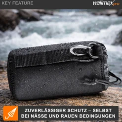 Walimex Objektivbeutel NEO 300 Modell 2011, Größe XL / 10 x 10 x 23 cm, aus Neopren, wasserabweisend, mit Tunnelzug, für Kameraobjektive, Objektiv Köcher für Foto Studio Shooting