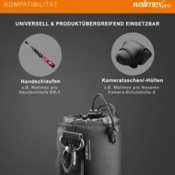 Walimex Objektivbeutel NEO 300 Modell 2011, Größe S / 7 x 7 x 10 cm, aus Neopren, wasserabweisend, mit Tunnelzug, für Kameraobjektive, Objektiv Köcher für Foto Studio Shooting