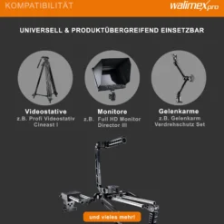 Walimex pro Action-Set Video Rig Mutabilis - aus Luftfahrtaluminium - inkl. Schulterstütze, Top Handle, Basiseinheit und Zubehör - Kamerakäfig Rahmen - Kamerazubehör