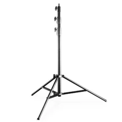 Walimex pro AIR Jumbo 290 Lampenstativ max. Höhe 290 cm, Lichtstativ mit 20 kg Traglast und Luftdämpfung, Blitzstativ aus Aluminium, Dreibeinstativ für Fotostudio, Film, Bühne und Outdoor