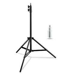 Walimex pro AIR 200 Lampenstativ höhenverstellbar bis 200 cm, Lichtstativ aus Aluminium mit Luftfederung, Blitzstativ bis 4,5 kg Traglast, Leuchtenstativ mit Tasche für Fotostudio und Outdoor