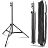 Walimex pro AIR 200 Lampenstativ 2er-Set höhenverstellbar bis 200 cm, Lichtstativ aus Aluminium mit Luftfederung, Blitzstativ bis 4,5 kg Traglast, Leuchtenstativ mit Tasche für Fotostudio und Outdoor
