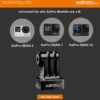 Walimex pro Aluminium Stativadapter - 23 x 25 x 38 mm - aus eloxiertes Aluminium - 1/4 Zoll auf Mount - kompatibel mit GoPro, für Hero 11 10 9 8 7 6 5 4 3+, Session und andere Action Cams