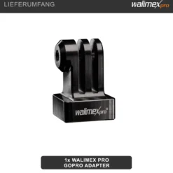 Walimex pro Aluminium Stativadapter - 23 x 25 x 38 mm - aus eloxiertes Aluminium - 1/4 Zoll auf Mount - kompatibel mit GoPro, für Hero 11 10 9 8 7 6 5 4 3+, Session und andere Action Cams