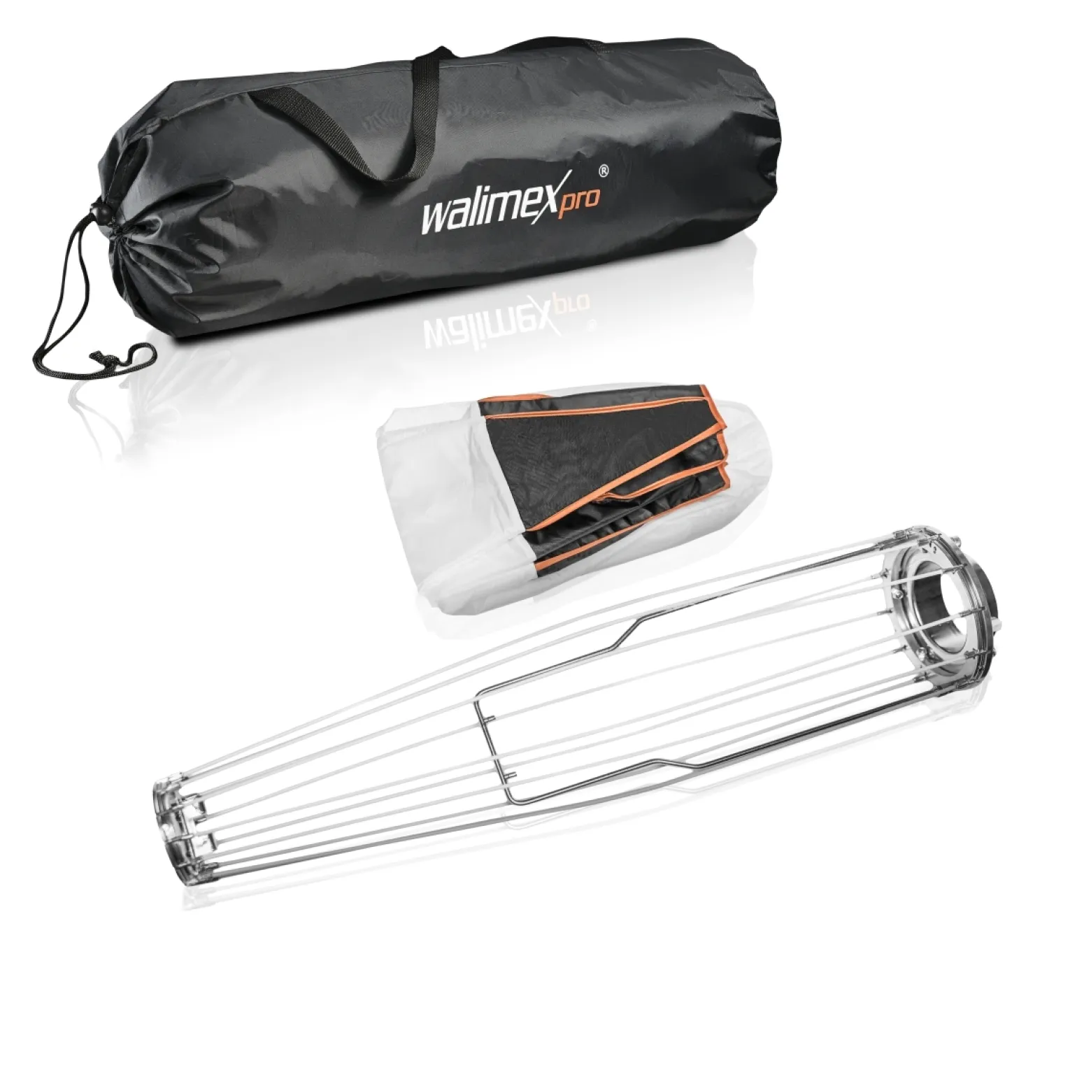 Walimex pro 360° Ambient Light Softbox - 500 x 500 x 500 mm - Diffusorball Lichtformer und Push down Mechanismus - Fotografie Zubehör Studio Outdoor People Porträt