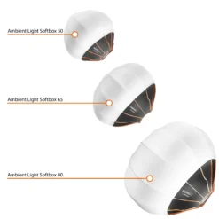 Walimex pro 360° Ambient Light Softbox - 500 x 500 x 500 mm - Diffusorball Lichtformer und Push down Mechanismus - Fotografie Zubehör Studio Outdoor People Porträt