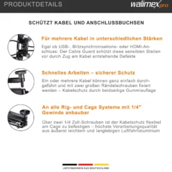 Walimex pro Aptaris Cable Guard Kabel Schutz - mit 1/4
