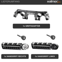 Walimex pro Aptaris Griffmodul - passend für DSLR und Camcorder - aus Aluminium - kompatibel mit vielen Marken - passend für 15 mm Rods - Kamerazubehör