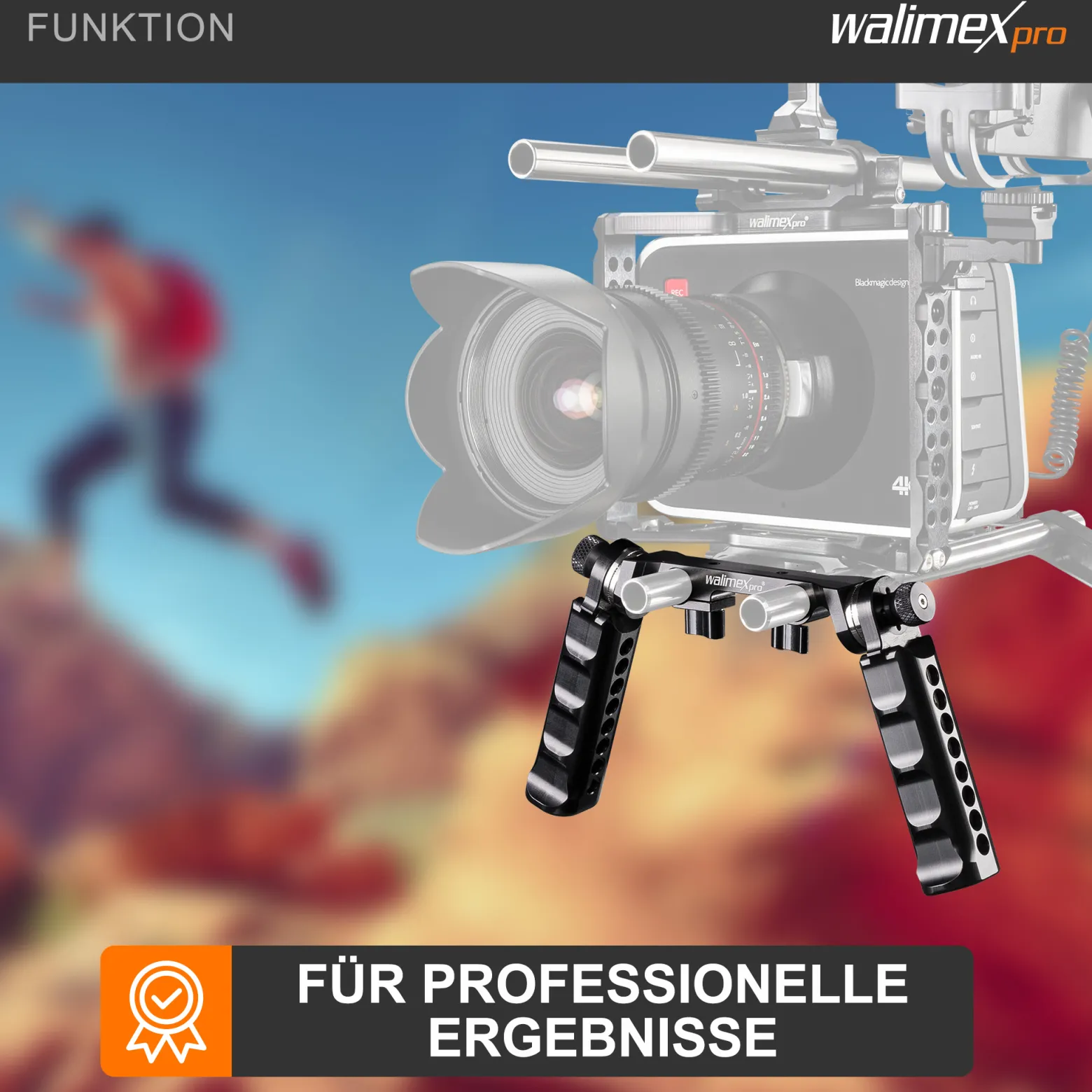 Walimex pro Aptaris Griffmodul - passend für DSLR und Camcorder - aus Aluminium - kompatibel mit vielen Marken - passend für 15 mm Rods - Kamerazubehör