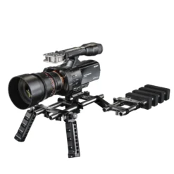 Walimex pro Aptaris 15 mm Rod Clamp - mit drei 1/4" Gewinden - für Rod-Klemme Video-Rig System Foto Video Zubehör Studio