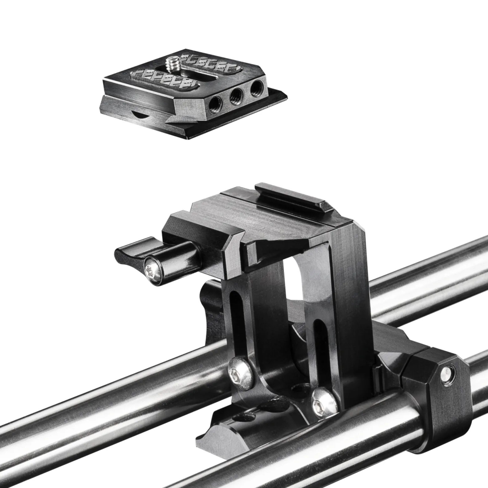Walimex pro Aptaris Plate Stativplatte - mit 1/4" Gewinde - kompatibel mit Manfrotto P501 Standard - Schnellwechselplatte für Foto Video Zubehör Studio