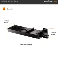 Walimex pro Aptaris Stativ Adapter - 126 x 50 x 9 mm - für Walimex pro Universal XL - Foto Video Zubehör Studio Set