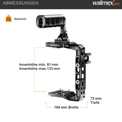 Walimex pro Aptaris Universal XL MK II Cage/Rig-System für DSLR Kamera/Systemkamera - Kamerakäfig Rahmen kompatibel mit vielen Marken - Kamerazubehör