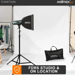 Walimex pro Basic Softbox 40 x 40 cm, um 360° drehbar, inkl Front- und Zwischendiffusor, Transporttasche, Bowens Adapter, ideal für Produkt- und Peoplefotografie
