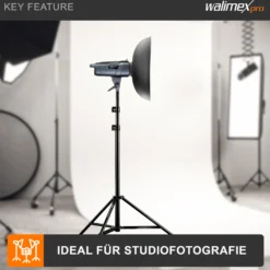 Walimex pro Beauty Dish Ø 40 cm Lichtformer für Bowens & Walimex pro Anschluss, Reflektor für weiches Licht, ideal für Portät und Beautyfotografie