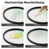 Walimex pro Black Diffusion 1/4 Filter Nano 58 mm, Diffusionsfilter mit 18-facher Nano-Beschichtung, Nebelfilter mit 3,3 mm Slimfassung