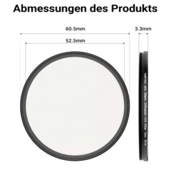 Walimex pro Black Diffusion 1/4 Filter Nano 58 mm, Diffusionsfilter mit 18-facher Nano-Beschichtung, Nebelfilter mit 3,3 mm Slimfassung