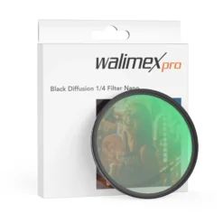 Walimex pro Black Diffusion 1/4 Filter Nano 67 mm, Diffusionsfilter mit 18-facher Nano-Beschichtung, Nebelfilter mit 3,3 mm Slimfassung