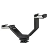 Walimex pro Blitzschiene V-Rail - 110 x 72 x 25 mm - mit 2 Anschlüssen - zum Anbringen von Zubehör, Blitzen, Mikros am Blitzschuh - Kamera Blitzschuhadapter schwarz