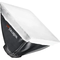 Walimex pro Blitzvorsätze 7tlg - mit Adapter, Diffusorkugel, Abschirmklappen, Softbox, Beauty Dish, Wabe - kompatibel mit Sony F32X und kompatibel mit Canon 430EX