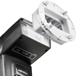 Walimex pro Blitzvorsätze 7tlg - mit Adapter, Diffusorkugel, Abschirmklappen, Softbox, Beauty Dish, Wabe - kompatibel mit Sony F32X und kompatibel mit Canon 430EX