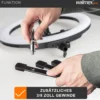 Walimex pro Boden Lampenstativ BL-K 12 cm mit 15 kg Tragkraft, Bodenstativ mit 5/8 Zoll Spigot plus 1/4 und 3/8 Zoll Gewinde, Lichtstativ für Fotostudio und Outdoor
