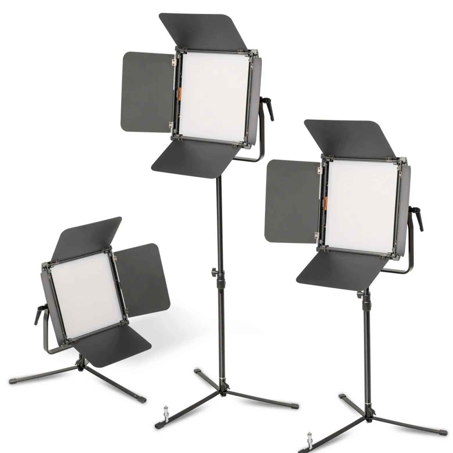 Walimex pro Boden Lampenstativ BL-K + Mittelsäule ausziehbar 45-80 cm, Lichtstativ mit 5/8 Zoll Spigot plus 1/4 und 3/8 Zoll Gewinde, Bodenstativ für Studioleuchte, Blitz und Mikrofon