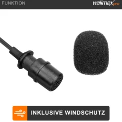 Walimex pro Boya M3 Ansteckmikrofon für USB C, leistungsstarkes Lavaliermikrofon 50 Hz-20 kHz, externes Mitkrofon mit USB-Adapterkabel, Lavalier-Mic für Video- und Audioanwendungen