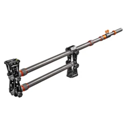 Walimex pro Carbon Kamera Jib Traveller 7.2 - 160 x 100 x 800 mm - ausziehbar 70-200 cm - mit 1/4“ Gewinden, Halbschalen Adapter, Tragetasche - schwarz