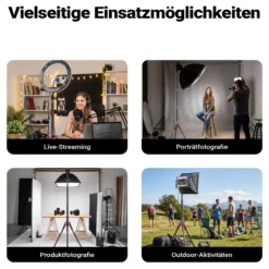 Walimex pro Carbon Lampenstativ C-200 2 m Höhe, 600 g leichtes Lichtstativ, Blitzstativ mit 5/8 Zoll Spigot für LED Studioleuchte, Fotostudio und Videoaufnahmen