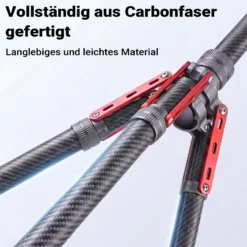 Walimex pro Carbon Lampenstativ C-200 2 m Höhe, 600 g leichtes Lichtstativ, Blitzstativ mit 5/8 Zoll Spigot für LED Studioleuchte, Fotostudio und Videoaufnahmen