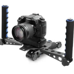 Walimex pro Cineast I Hand Schulter Videotripod für DSLRs - 300 x 160 x 160 mm - Ergonomisch, Anpassbar & Komfortabel - Stativ ideal für Filmaufnahmen - schwarz/blau