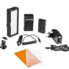 Walimex pro 192 Daylight LED Videoleuchte 11,5 W, On-Camera Studioleuchte mit Tageslicht LEDs, hochwertiges Streaming Licht mit Akku, dimmbare Beleuchtung mit Soft Diffusor